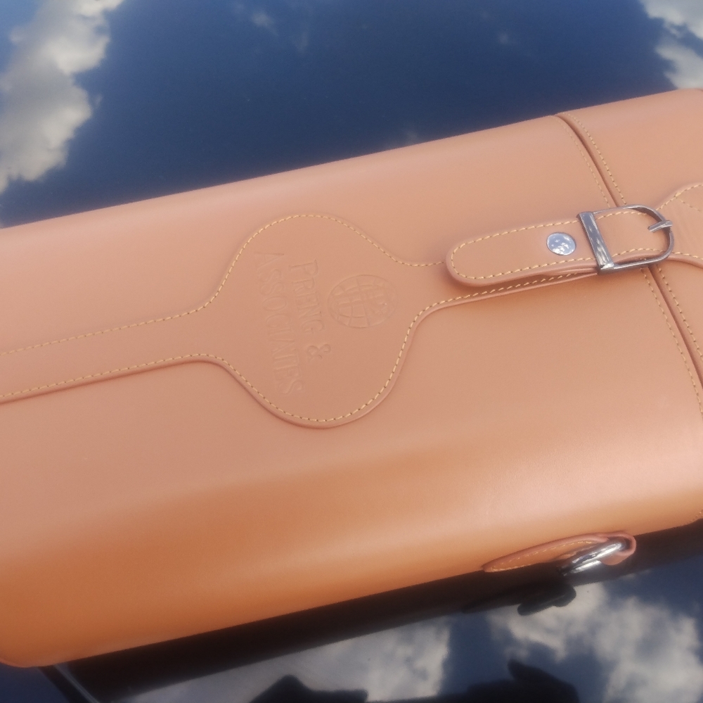 Wine Leather Double Carry Case - Picture 10 of 11
